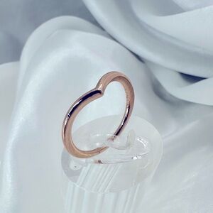 Pandora Polished Wishbone Ring – Size 54 / US 7 | Classic V-Shape Stacking Ring